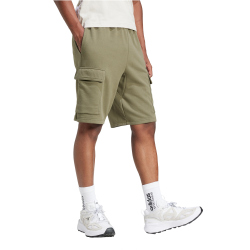 adidas Essentials Feelcozy French Terry Cargoshorts Herren JE6292 - olive strata/black S