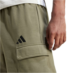 adidas Essentials Feelcozy French Terry Cargoshorts Herren JE6292 - olive strata/black S