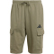 adidas Essentials Feelcozy French Terry Cargoshorts Herren JE6292 - olive strata/black S
