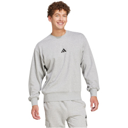 adidas Essentials Feelcozy French Terry Sweatshirt Herren JE3828 - medium grey heather/black M