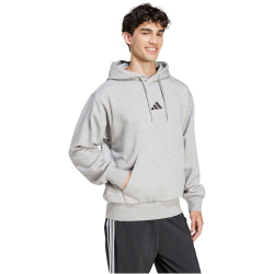 adidas Essentials Feelcozy Hoodie Herren JE3809 - medium grey heather/black S