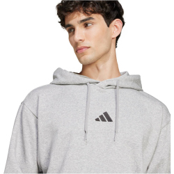 adidas Essentials Feelcozy Hoodie Herren JE3809 - medium grey heather/black S