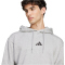 adidas Essentials Feelcozy Hoodie Herren JE3809 - medium grey heather/black S