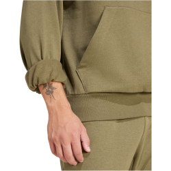 adidas Essentials Feelcozy Hoodie Herren JE3799 - olive strata/black XS