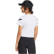 adidas Z.N.E Fitted Cropped T-Shirt Mädchen JD1317 - white/black 152