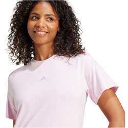adidas Essentials Small Logo Baumwoll T-Shirt Damen JI6073 - clear pink/white L