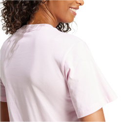 adidas Essentials Small Logo Baumwoll T-Shirt Damen JI6073 - clear pink/white L