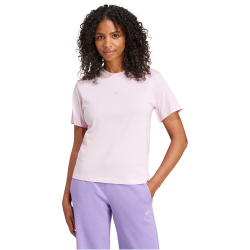 adidas Essentials Small Logo Baumwoll T-Shirt Damen JI6073 - clear pink/white L