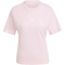 adidas Essentials Small Logo Baumwoll T-Shirt Damen JI6073 - clear pink/white L