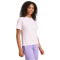 adidas Essentials Small Logo Baumwoll T-Shirt Damen JI6073 - clear pink/white L