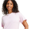 adidas Essentials Small Logo Baumwoll T-Shirt Damen JI6073 - clear pink/white L