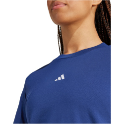 adidas Essentials Small Logo Baumwoll T-Shirt Damen JC5947 - dark blue/white L