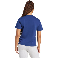 adidas Essentials Small Logo Baumwoll T-Shirt Damen JC5947 - dark blue/white L