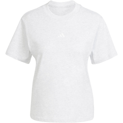 adidas Essentials Small Logo Baumwoll T-Shirt Damen JC5945 - light grey heather/white L