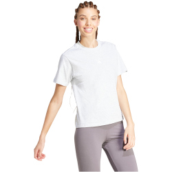 adidas Essentials Small Logo Baumwoll T-Shirt Damen JC5945 - light grey heather/white L