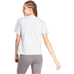 adidas Essentials Small Logo Baumwoll T-Shirt Damen JC5945 - light grey heather/white L
