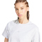 adidas Essentials Small Logo Baumwoll T-Shirt Damen JC5945 - light grey heather/white L