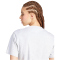 adidas Essentials Small Logo Baumwoll T-Shirt Damen JC5945 - light grey heather/white L