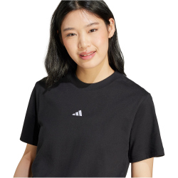 adidas Essentials Small Logo Baumwoll T-Shirt Damen JC5943 - black/white S