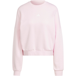 adidas Essentials Small Logo Feelcomfy Sweatshirt Damen JI6063 - clear pink/white S