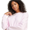 adidas Essentials Small Logo Feelcomfy Sweatshirt Damen JI6063 - clear pink/white L