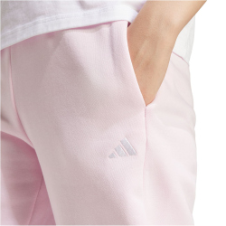adidas Essentials Small Logo Feelcozy Open-Hem Trainingshose Damen JI6053 - clear pink/white XXL