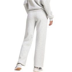 adidas Essentials Small Logo Feelcozy Open-Hem Trainingshose Damen JI6050 - light grey heather/white L