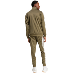 adidas Basic 3-Streifen Tricot Trainingsanzug Herren JW6226 - olive strata/white XS