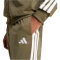 adidas Basic 3-Streifen Tricot Trainingsanzug Herren JW6226 - olive strata/white S