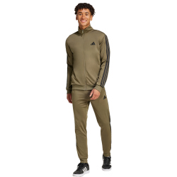 adidas Basic 3-Streifen Tricot Trainingsanzug Herren JI8854 - olive strata XS
