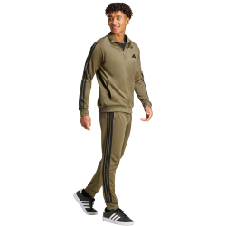 adidas Basic 3-Streifen Tricot Trainingsanzug Herren JI8854 - olive strata XS