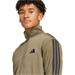 adidas Basic 3-Streifen Tricot Trainingsanzug Herren JI8854 - olive strata XS
