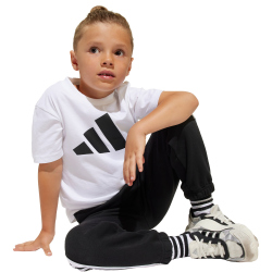 adidas Essentials T-Shirt Kinder JC9720 - white/black 116