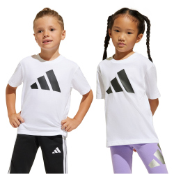 adidas Essentials T-Shirt Kinder JC9720 - white/black 122
