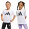 adidas Essentials T-Shirt Kinder JC9720 - white/black 122