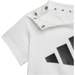 adidas Essentials Baby-T-Shirt + Shorts Set JE1388 - white/black 74