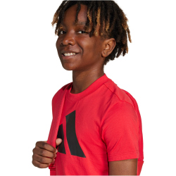 adidas Essentials T-Shirt Kinder JC9664 - pure ruby/black 140