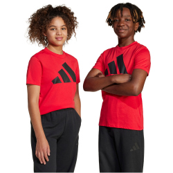 adidas Essentials T-Shirt Kinder JC9664 - pure ruby/black 140