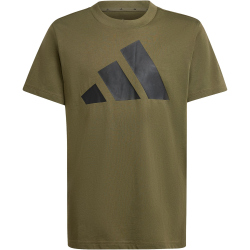 adidas Essentials T-Shirt Kinder JC9658 - olive strata/black 128