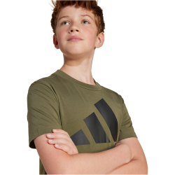 adidas Essentials T-Shirt Kinder JC9658 - olive strata/black 128