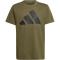 adidas Essentials T-Shirt Kinder JC9658 - olive strata/black 128