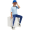 adidas Essentials T-Shirt Kinder JD6512 - glow blue/white 116