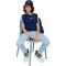 adidas Essentials T-Shirt Kinder JD6490 - dark blue/white 128