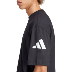 adidas Essentials Loose Fit 3-Streifen Logo T-Shirt Herren JF3615 - black/white M