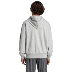 adidas Essentials Loose Fit 3-Streifen Logo French Terry Hoodie Herren JF3591 - medium grey heather/black S