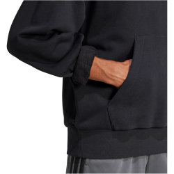 adidas Essentials Loose Fit 3-Streifen Logo French Terry Hoodie Herren JF3587 - black/white M