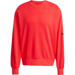 adidas Essentials Loose Fit 3-Streifen Logo Sweatshirt Herren JF3577 - pure ruby/black S