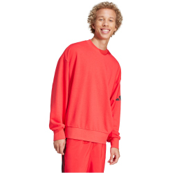 adidas Essentials Loose Fit 3-Streifen Logo Sweatshirt Herren JF3577 - pure ruby/black S