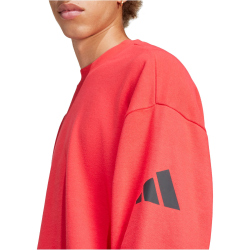 adidas Essentials Loose Fit 3-Streifen Logo Sweatshirt Herren JF3577 - pure ruby/black S