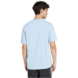 adidas Essentials Small Logo Single Jersey T-Shirt Herren JF1101 - glow blue/black XXL